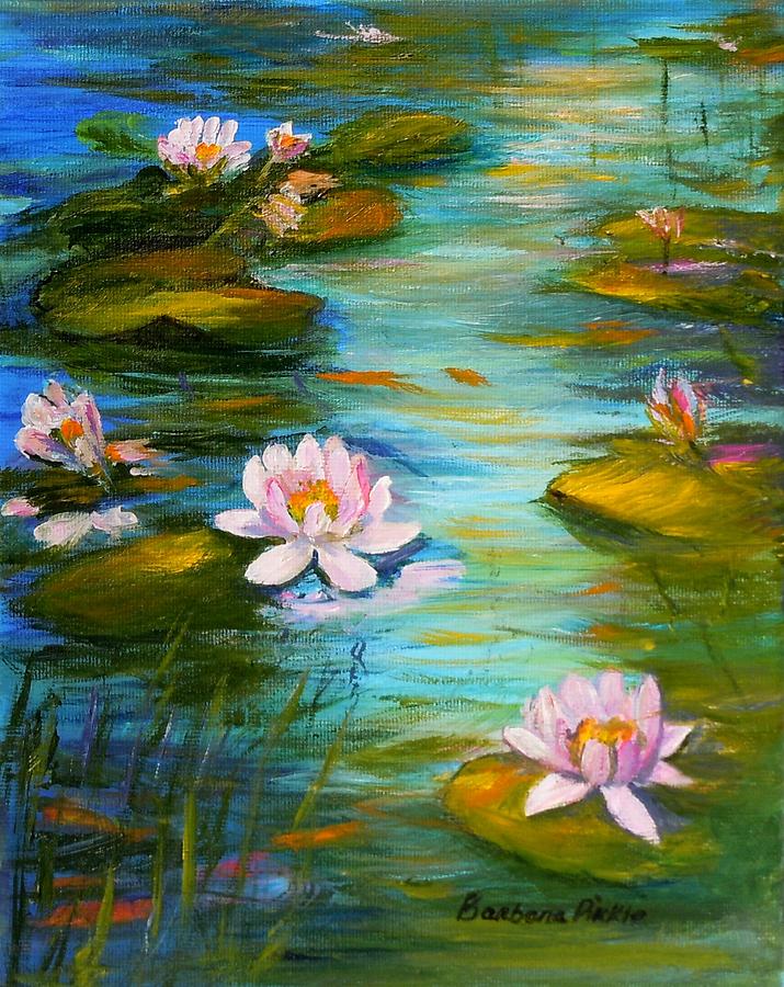 Water Lilies for Emma Painting by Barbara Pirkle