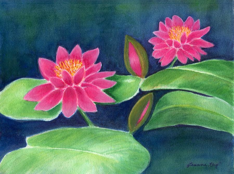 Water Lilies  Painting by Jeanne Juhos