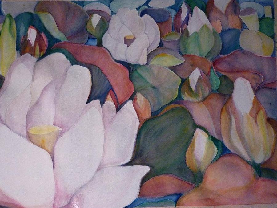 Water Lilies Painting by Margaret Pirrouette