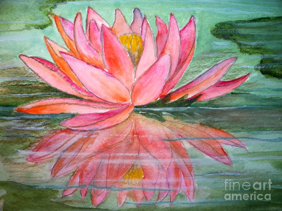 Water lily Painting by Carol Grimes