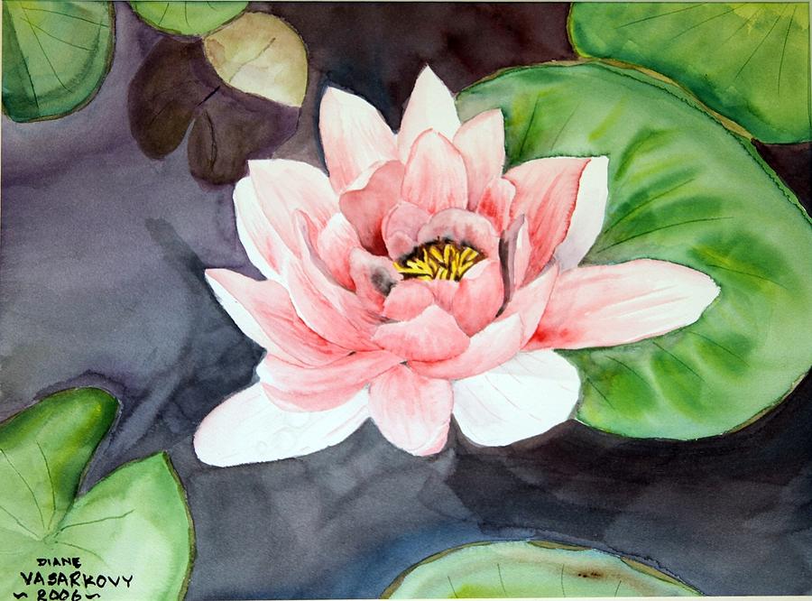 Water Lily Painting by Diane Vasarkovy - Fine Art America