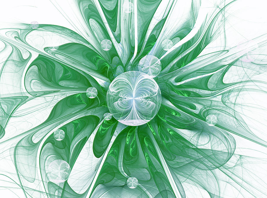 Abstract Digital Art - Water Lily by Georgiana Romanovna