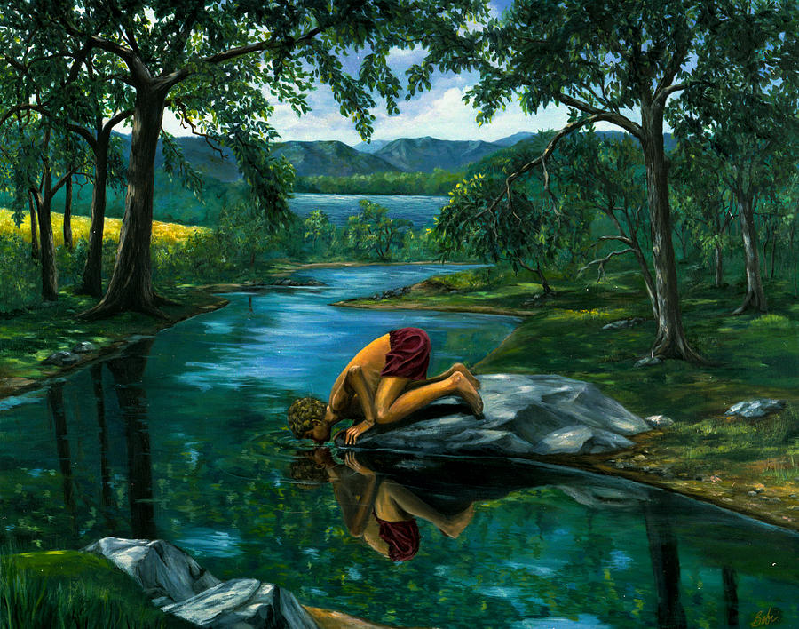 Boy Painting - Water of Life by Bobi Glenn