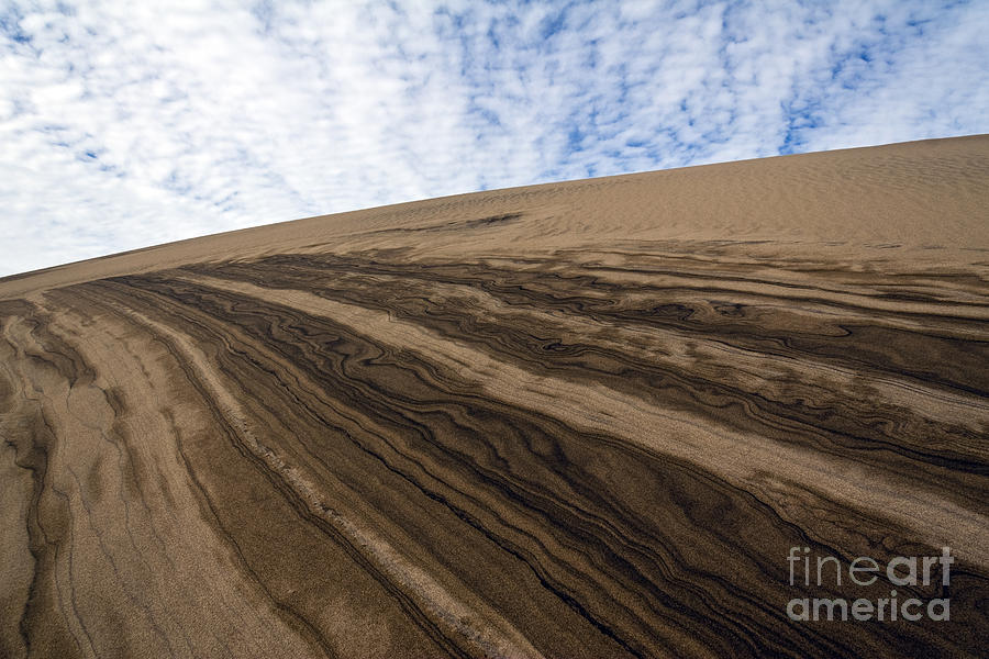 Clouds Photograph - Water Sculpted Magnetite Sand by Scotts Scapes