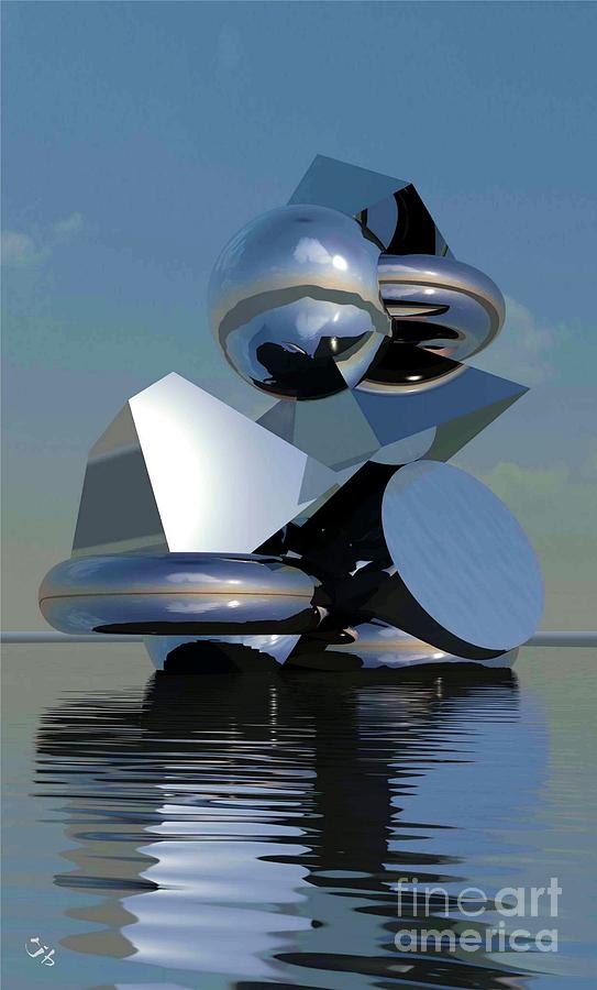 Water Sculpture Digital Art by Ronald Bissett