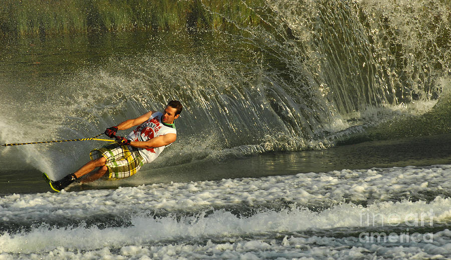 Athlete Photograph - Water Skiing Magic of Water 8 by Bob Christopher