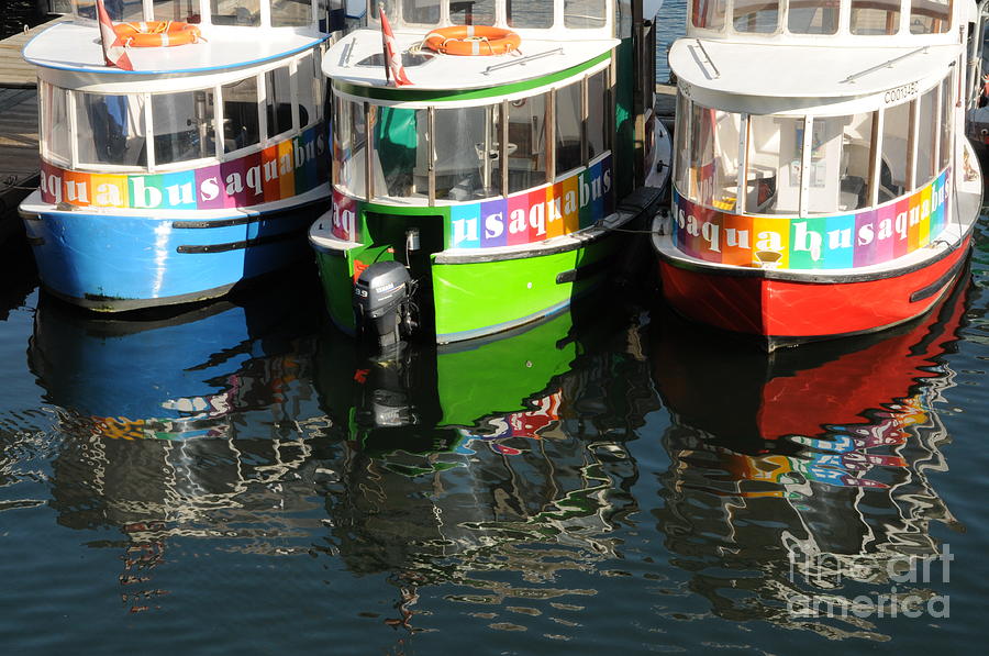 Water Taxis Photograph - Water Taxis by Vivian Christopher