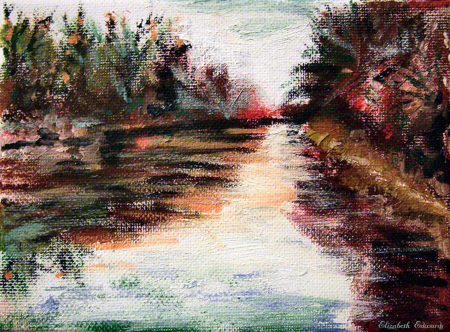 Water-way Oil Painting Painting