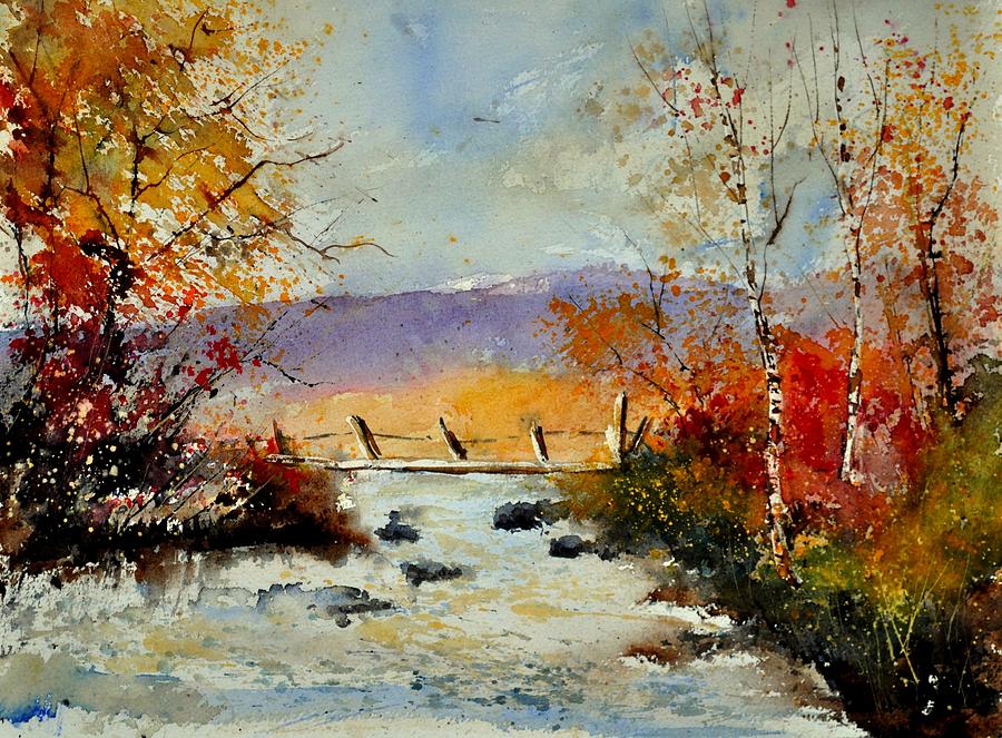 Landscape Painting - Watercolor 212092 by Pol Ledent