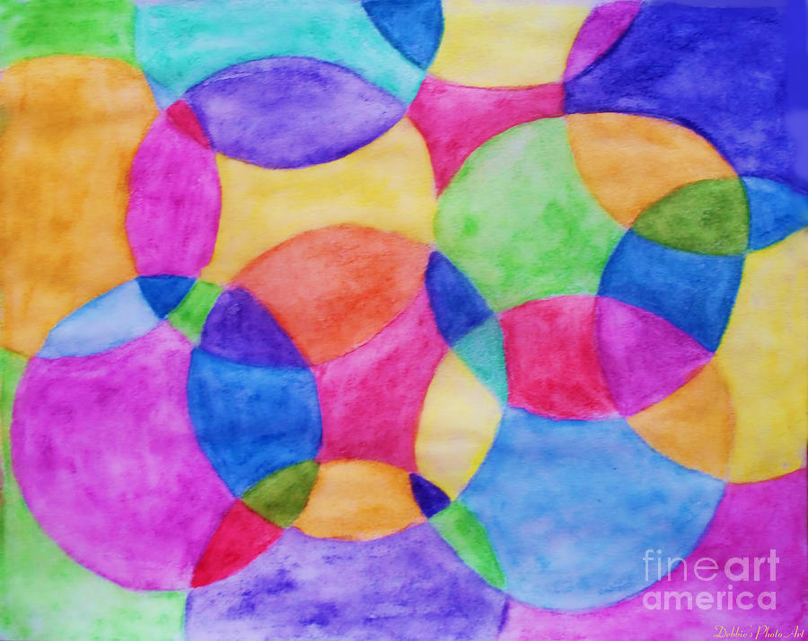 Watercolor Circle Art - Mess for Less