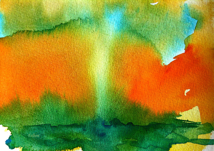 Watercolor Waterspout  Painting by Julianne Felton