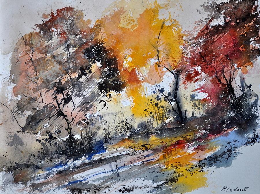 Tree Painting - Watercolor211020 by Pol Ledent