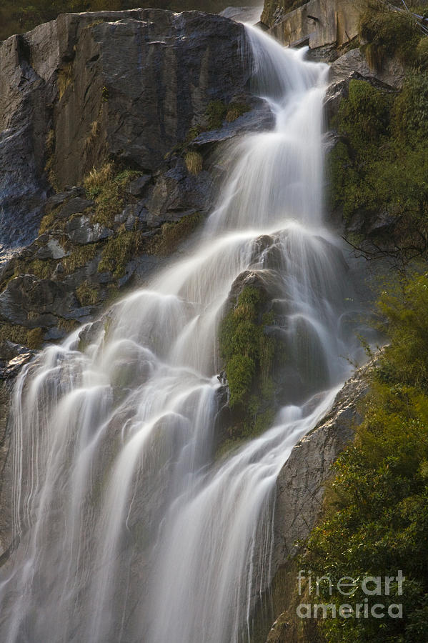Waterfall - Around Annapurna Trek Photograph by Craig Lovell