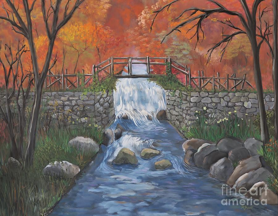 Waterfall and Nature Painting by Reb Frost