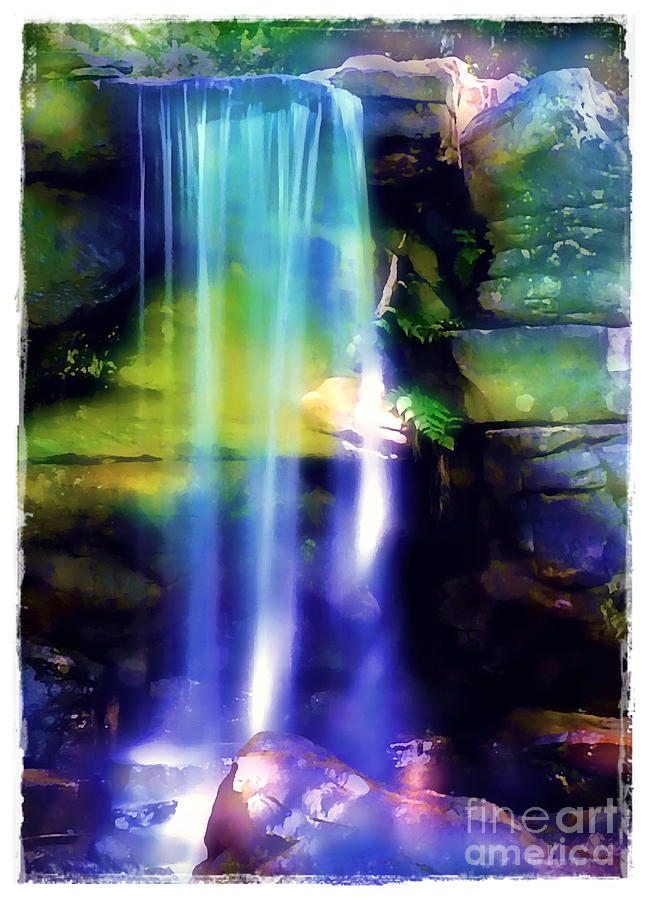 Waterfall in Sunlight Photograph by Judi Bagwell