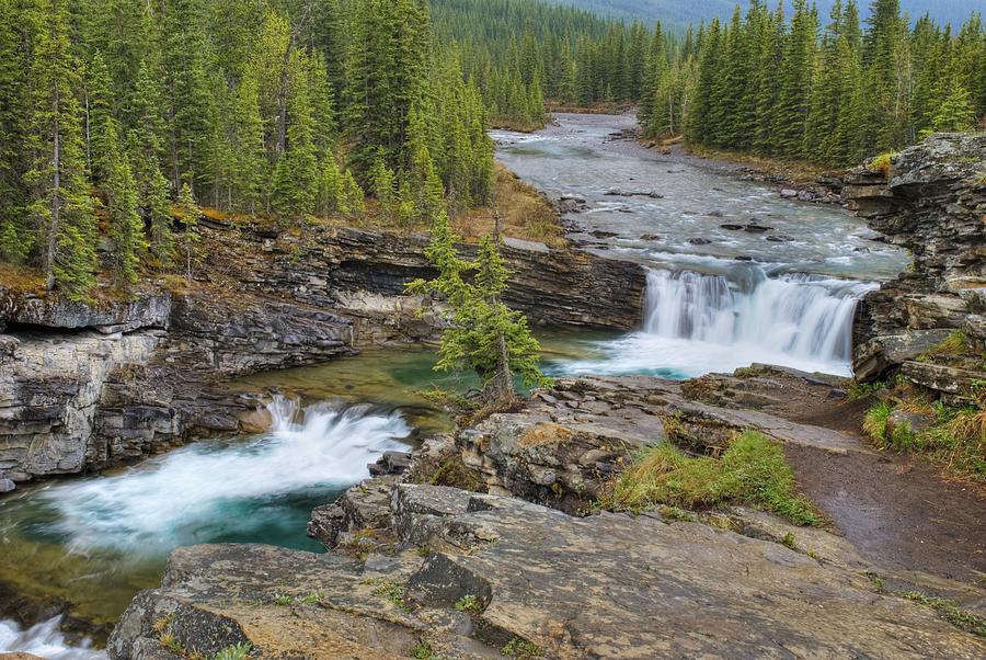 Waterfall In The Canadian Rocky Photograph by Philippe Widling - Fine ...