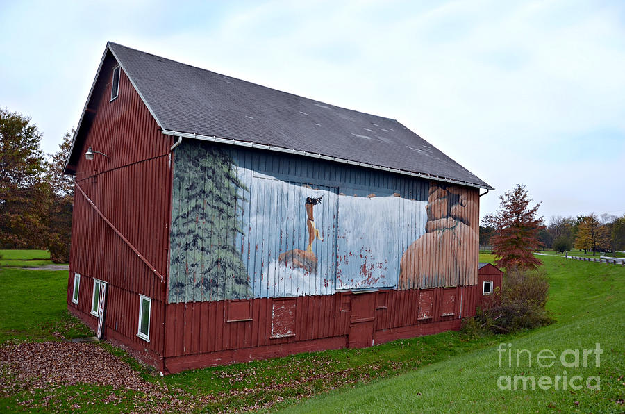 Waterfall Indian Barn Art Photograph by Lila Fisher-Wenzel