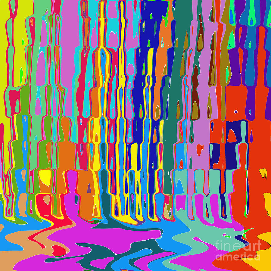 Waterfall of Colour Digital Art by Susan Stevenson