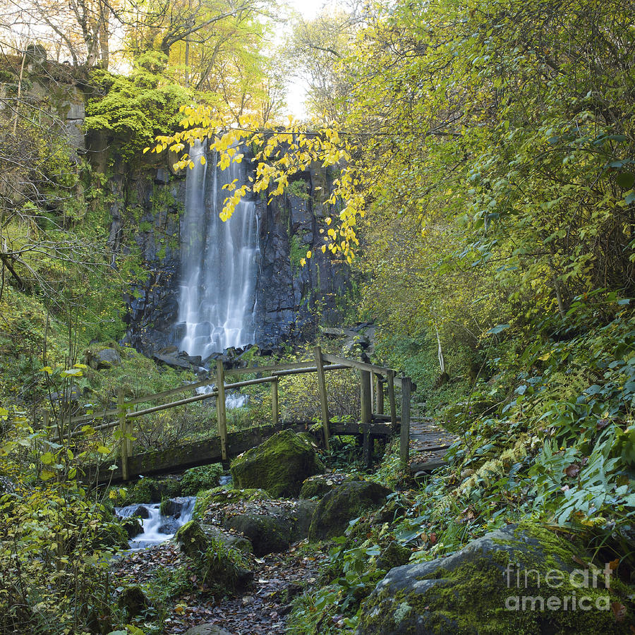 Nature Photograph - Waterfall of Vaucoux. Puy de Dome. Auvergne. France by Bernard Jaubert