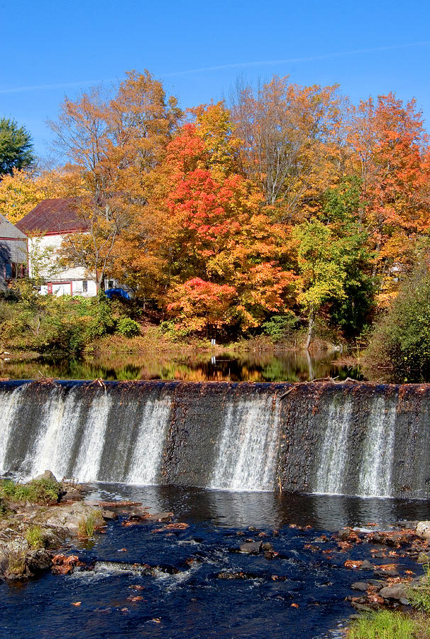 Waterfall Vertical Autumn Photograph by Larry Landolfi