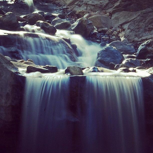 Nature Photograph - #waterfall #water #stream #flow by Michael Lynch