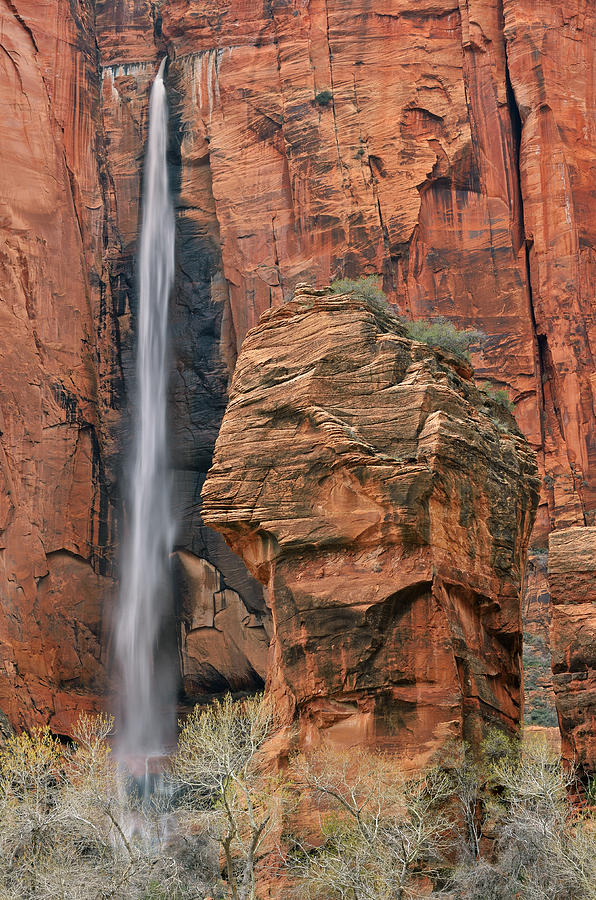 Waterfall Zion National Park Photograph By Dean Pennala Fine Art America 