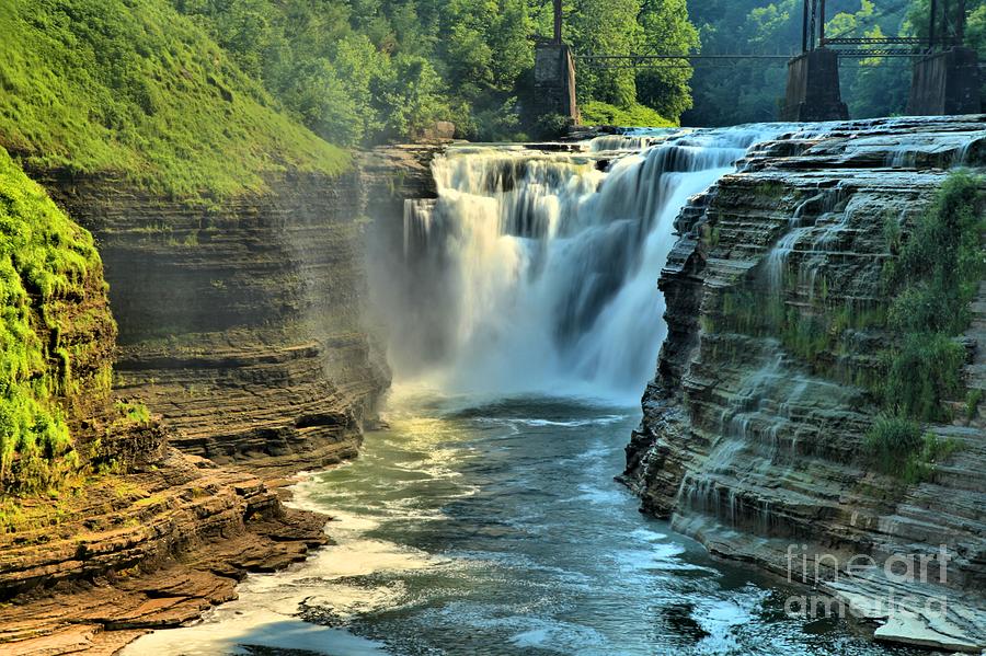 Letchworth State Park Photograph - Waterfalling At Letchworth by Adam Jewell