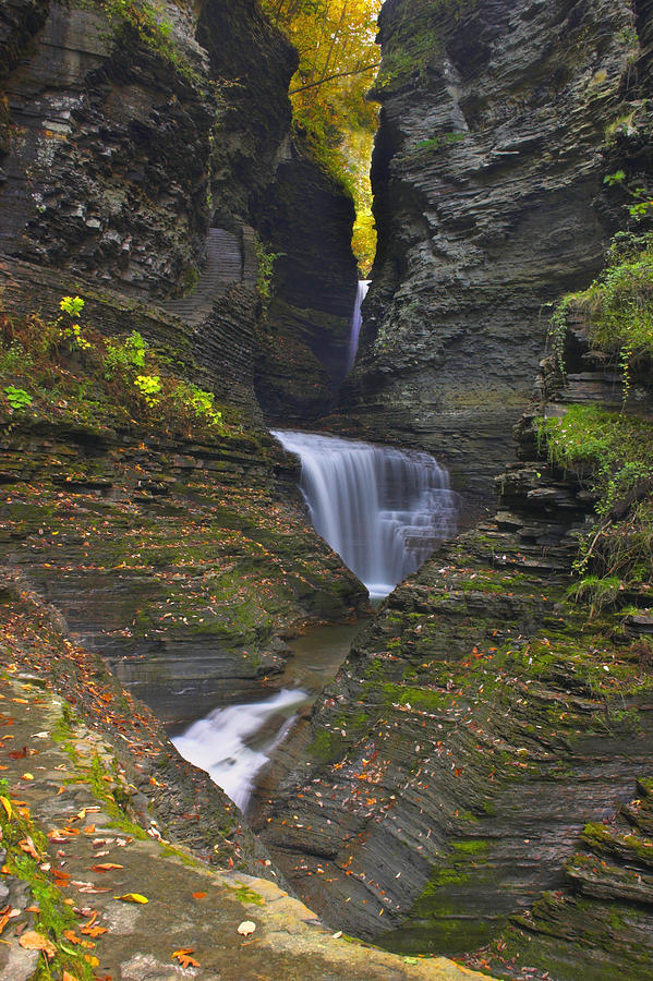Waterfalls and Autumn Photograph by Cindy Haggerty