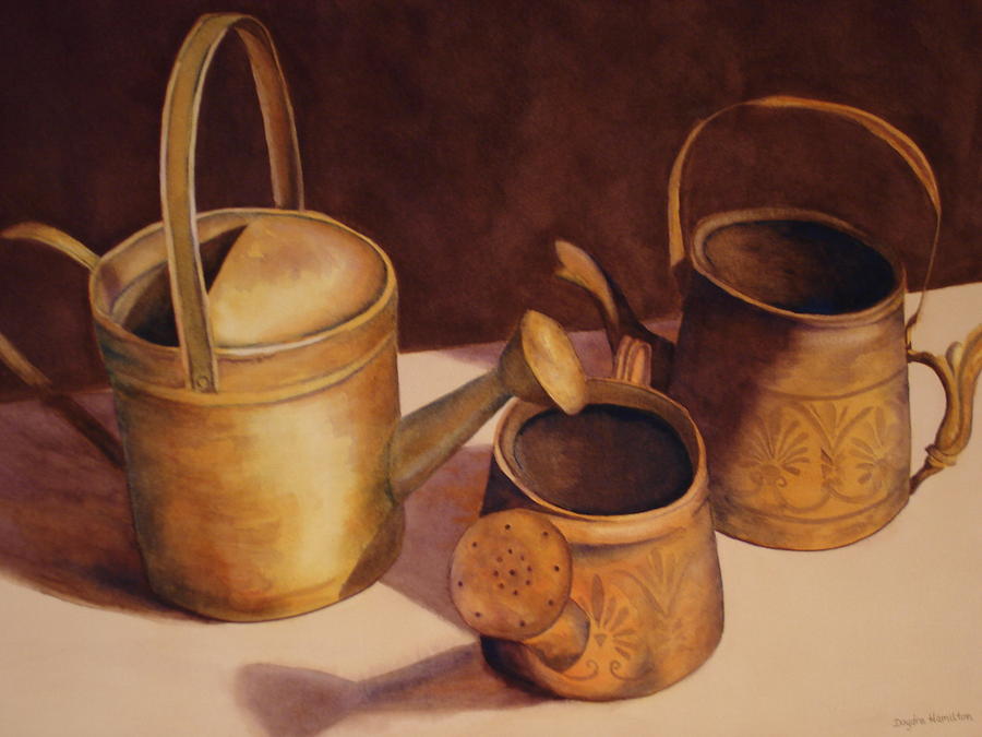 Pattern Painting - Watering Cans by Daydre Hamilton