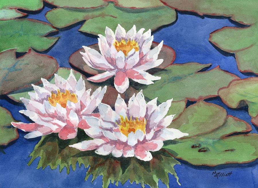 Lily Painting - Waterlilies by Marsha Elliott