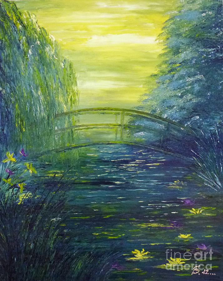 Waterlily Pond  Painting by Amalia Suruceanu