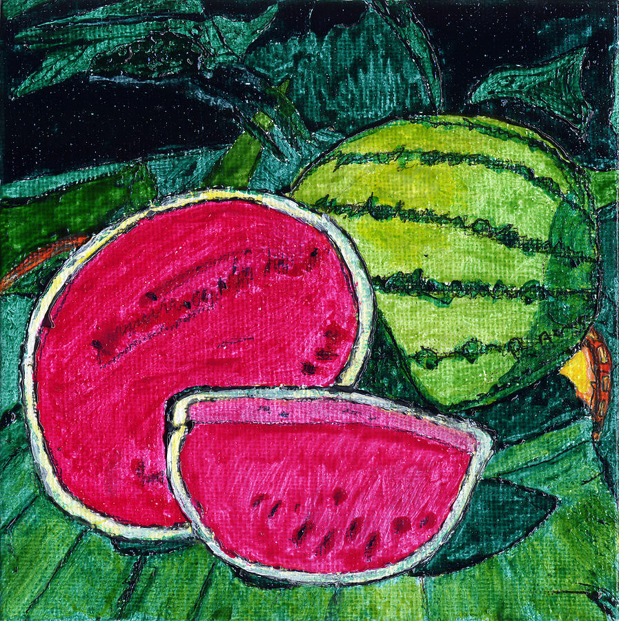 Watermelon Painting - Watermelon Moonshine by Phil Strang