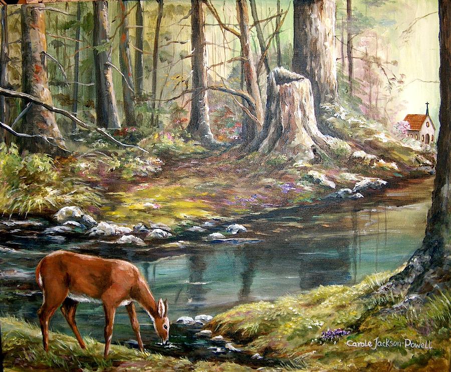 Waters in the Wilderness Painting by Carole Powell