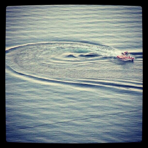 Nature Photograph - #waterskiing On #lakemead by Holly Sharpe-moore