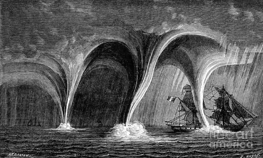 Waterspouts, 1869 Photograph by Science Source