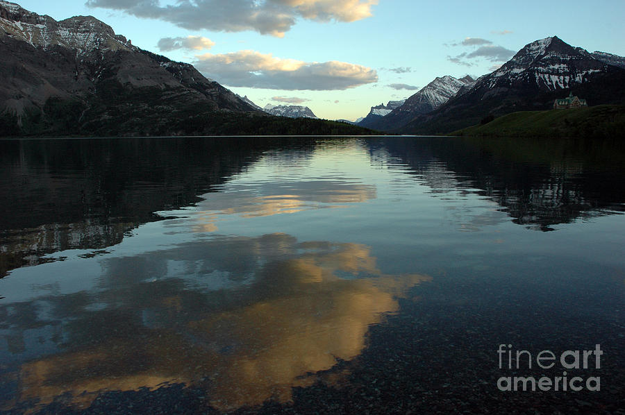 Waterton Lake Sunset Canada Photograph by Vivian Christopher