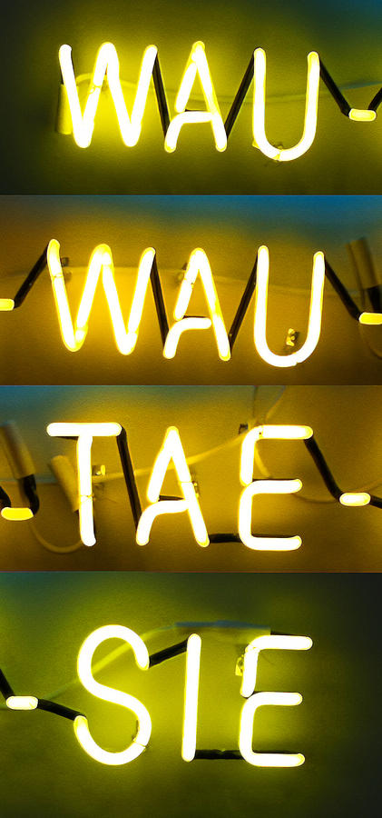 WauWauTaeSie Neon 2 Digital Art by Geoff Strehlow