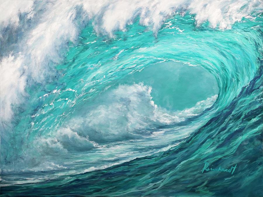Wave 10 Painting by Lisa Reinhardt