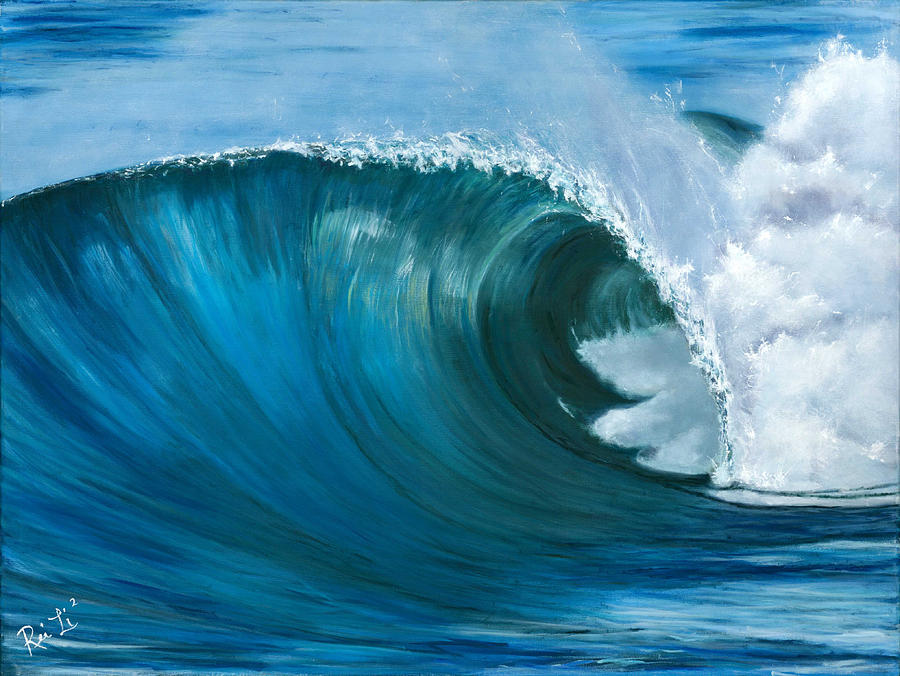 Wave 2 Painting by Lisa Reinhardt