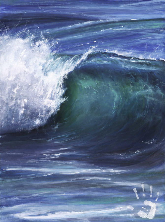 Wave 5 Painting by Lisa Reinhardt