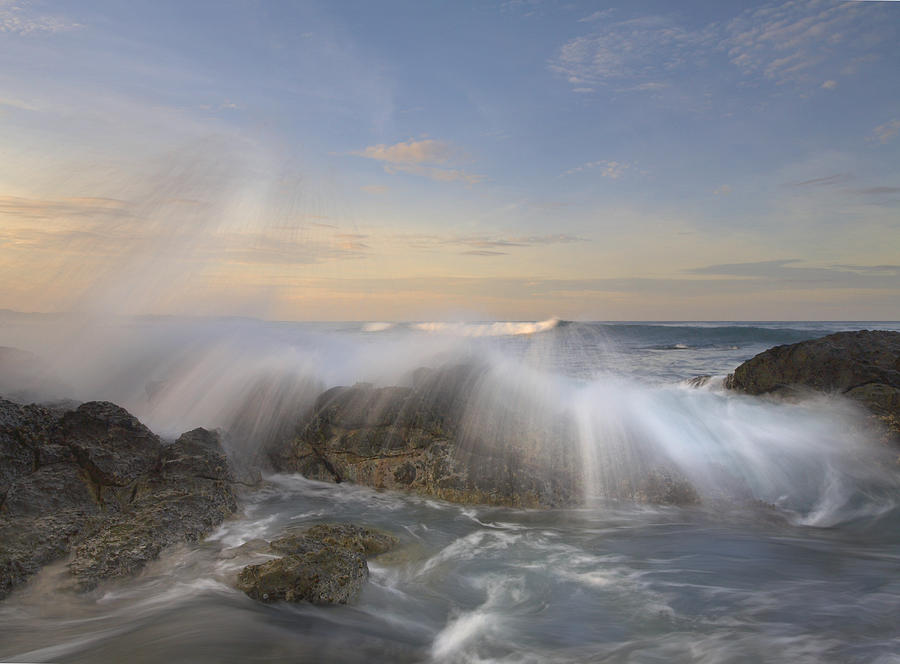 Wave Breaking Playa Langosta Guanacaste Photograph by Tim Fitzharris