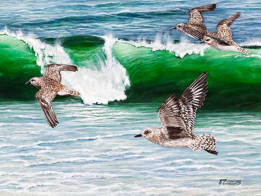 Nature Painting - Wave Darting by Jim Ziemer