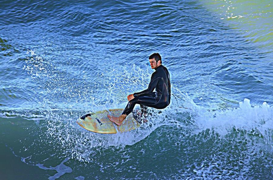Venice Beach Photograph - Wave Rider by Fraida Gutovich