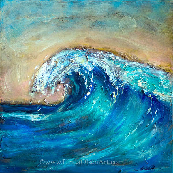 Wave to the North Painting by Linda Olsen