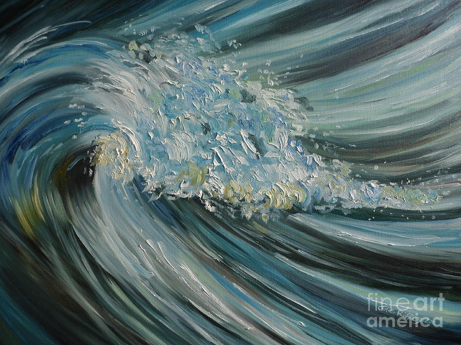 Wave Whirl Painting by Julie Brugh Riffey