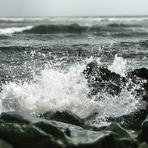Beach Photograph - #waves On #lima #beach by Yannick Menard