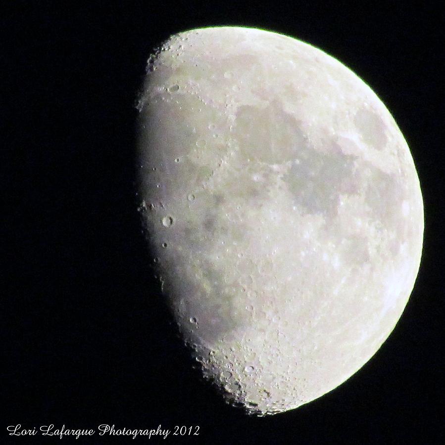 Waxing Gibbous Moon Photograph by Lori Lafargue