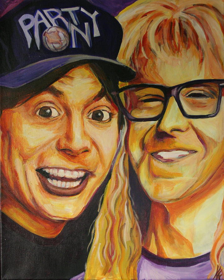 Wayne's World Painting - Wayne and Garth by Kate Fortin