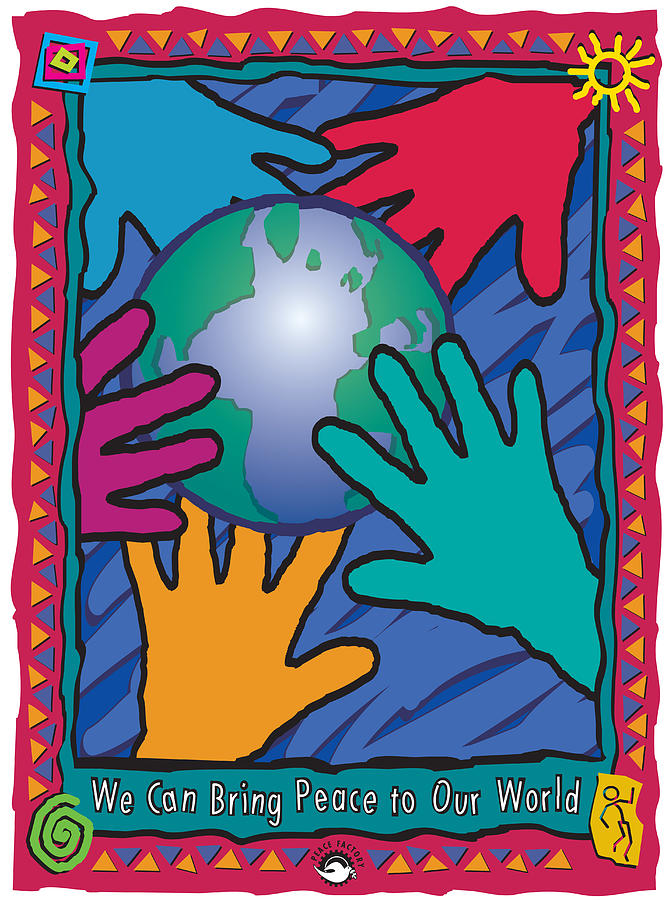 We Can Bring Peace to Our World Digital Art by Merrill Miller Fine
