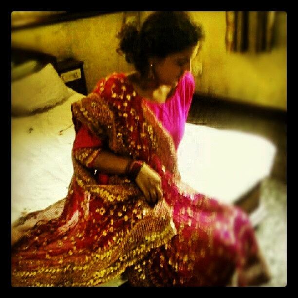 Pink Photograph - Wearing Mums Engagement Dress! N It by Prerna Obhan